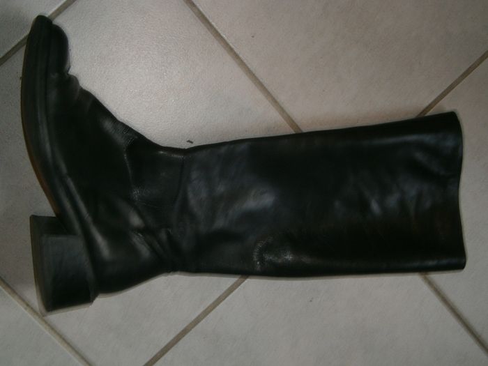 Bottes hautes en cuir noir P38 - photo numéro 5