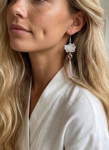 Boucles d'oreilles japonaise rose