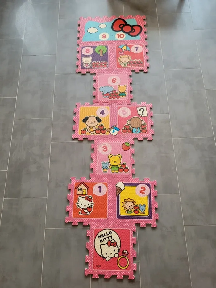 Tapis marelle et de jeux en mousse hello kitty - photo numéro 4