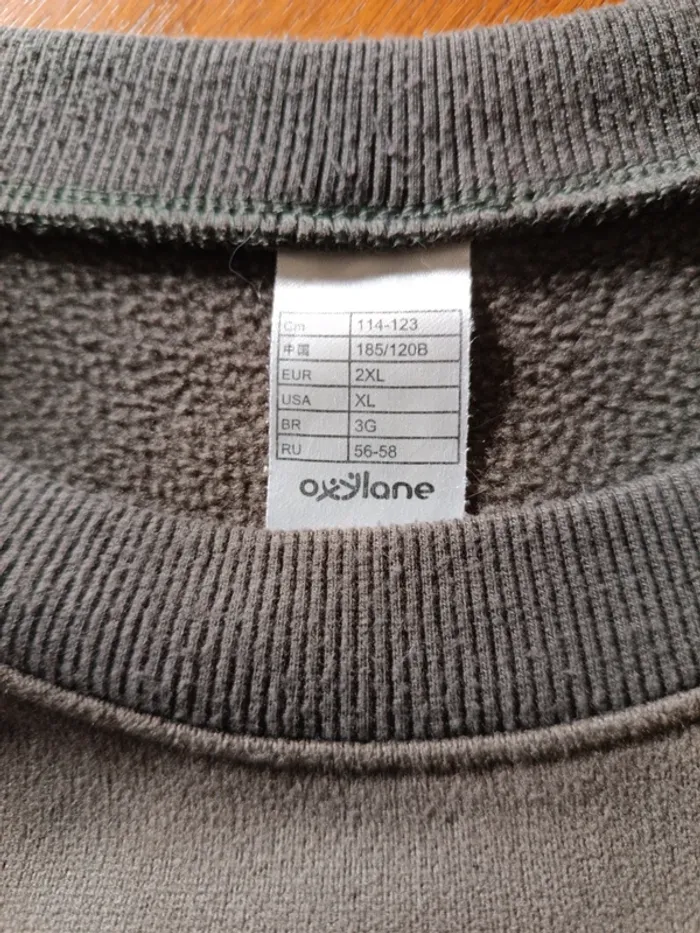 Sweat kaki grisé Solognac Decathlon 2XL - photo numéro 3