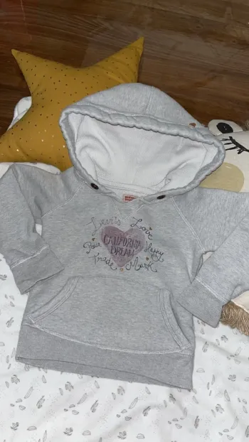 Pull Levi’s gris chiné fille 4 ans