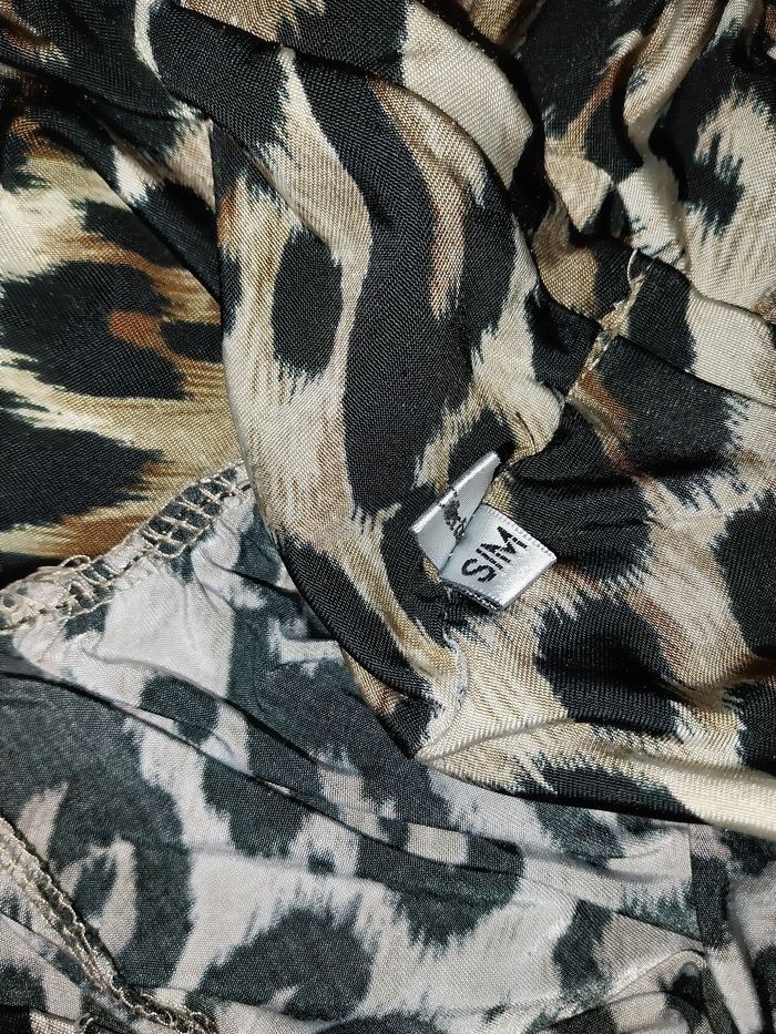 Pantalon mfluide léopard excellent état taille s/m débardeur en 🎁 - photo numéro 10