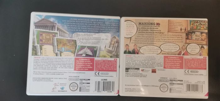 Jeu Nintendo 3ds lot 2 jeux mahjong 3d - photo numéro 3