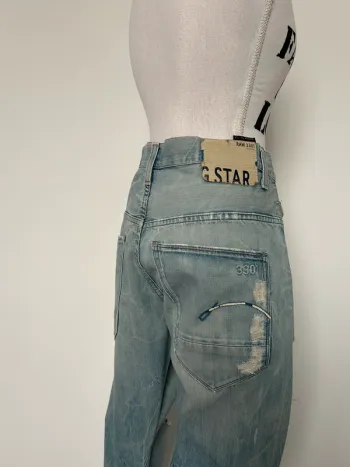 Jean pantalon gstar slim skinny bleu destroy denim Pantalones de mezclilla pantaloni Spijker