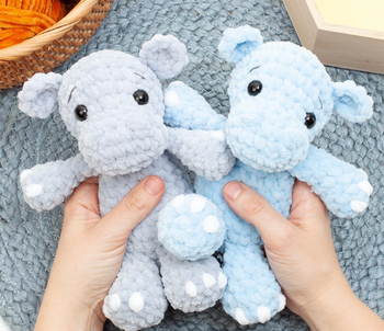 🦛🧶 Peluche Hippopotame – Crochet fait main