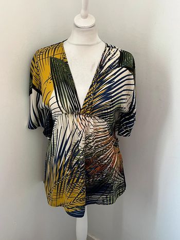 Blouse à motifs col en V Morgan S