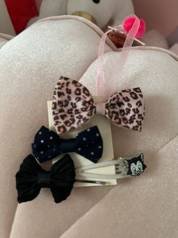 Lot barrettes noeud