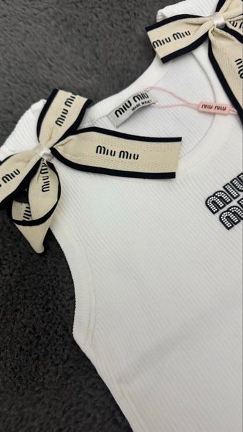 Top à noeuds miumiu taille unique