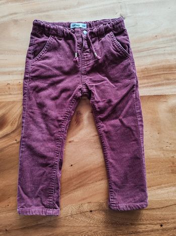 Pantalon velours rouge vin