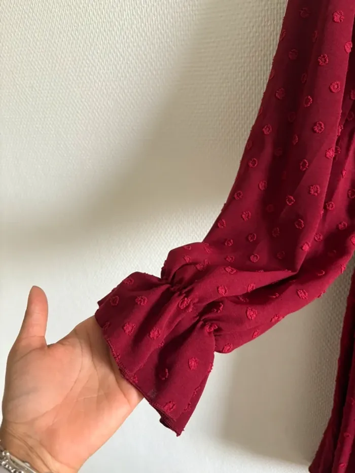 Robe manches longues rouge - photo numéro 3