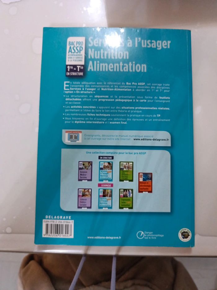 Manuel bac pro assp 1ere et terminale service usager nutrition alimentation - photo numéro 2