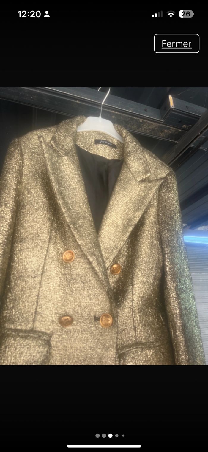 Blazer pailletée or - photo numéro 2