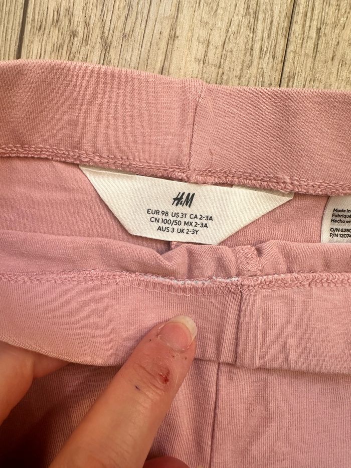 Legging pattes d’éléphant rose  2/3 ans h&m - photo numéro 3