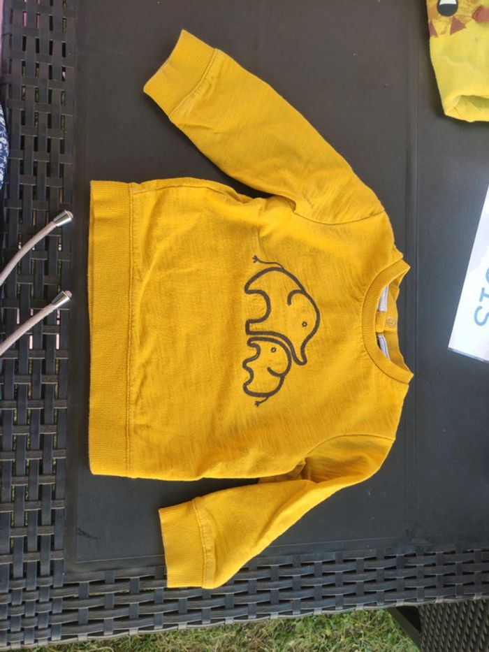 2 pull jaune moutarde 18 mois mec - photo numéro 5