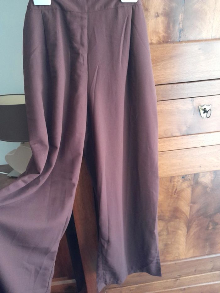 Pantalon fluide marron - photo numéro 2