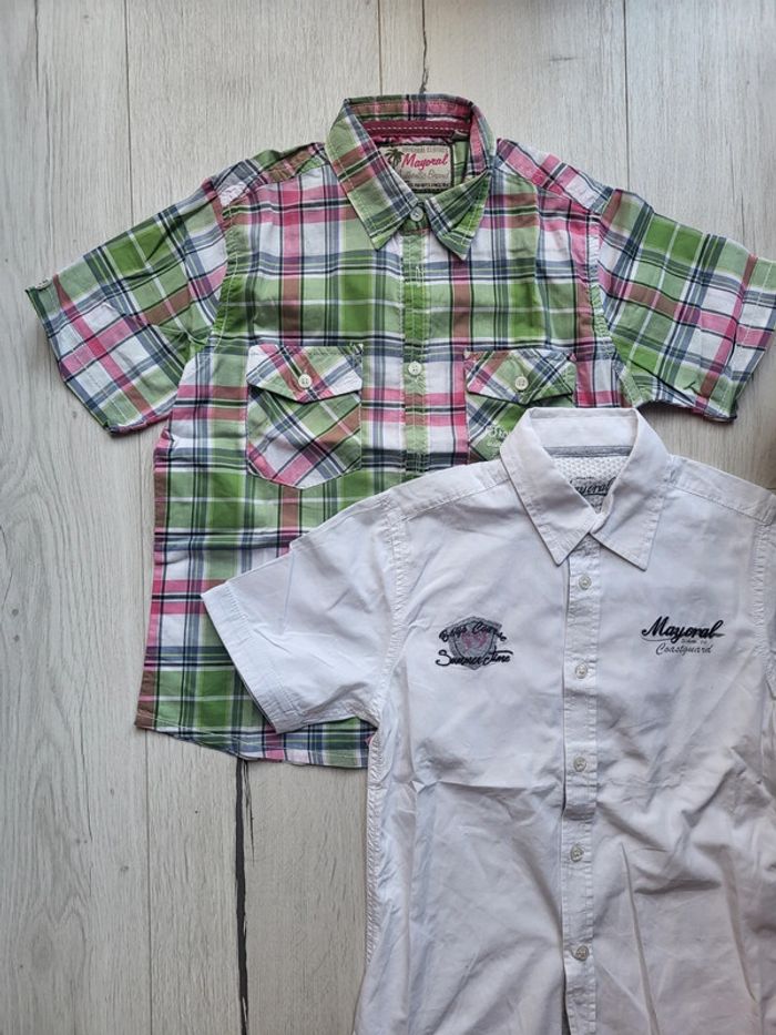 Lot de 2 chemises manches courtes garçon 5ans mayoral neuves