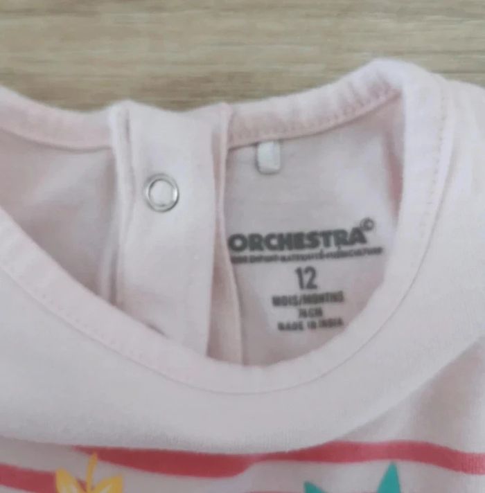 Ensemble t-shirt et short bébé fille 12 mois comme NEUF - photo numéro 2