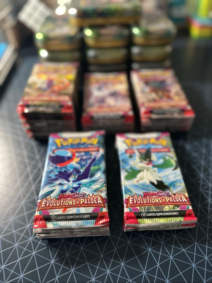 Lot de 36 boosters Pokémon Écarlate et violet Évolutions à Paldea FR - photo numéro 2
