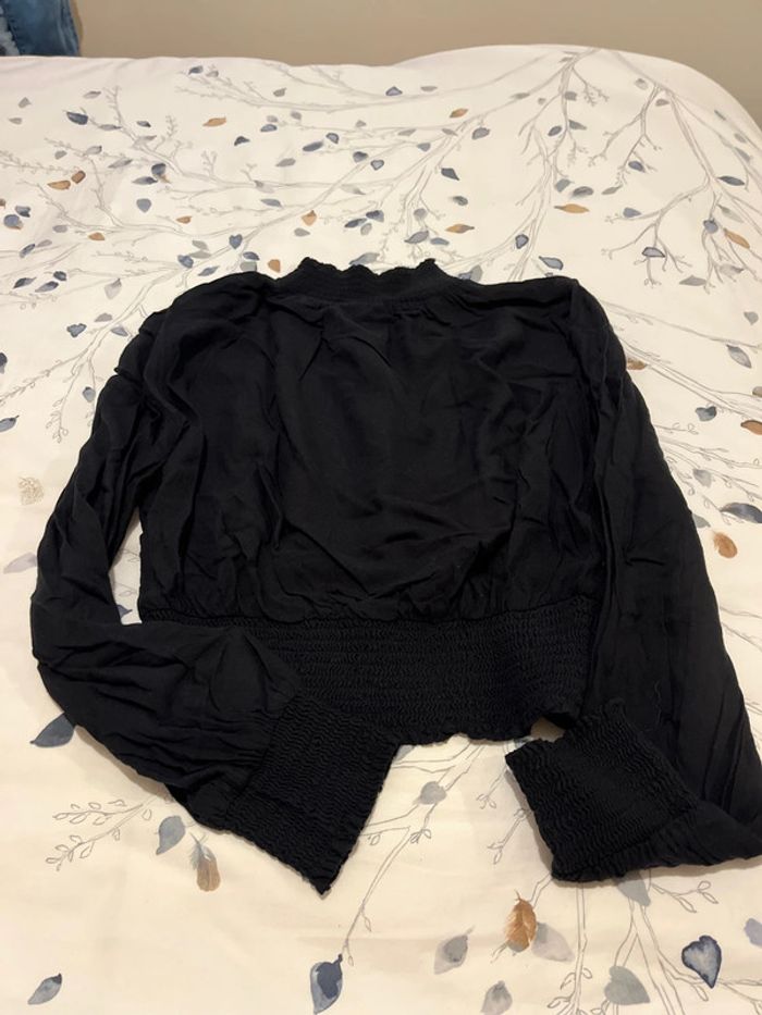 Top fille manches longues noir Tape à l’œil XS - photo numéro 3