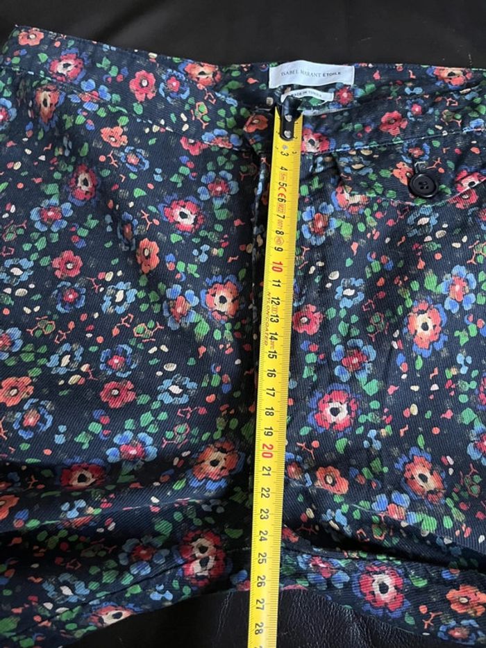 Pantalon fleuri côtelé - Isabel Marant étoile - 38 - photo numéro 9