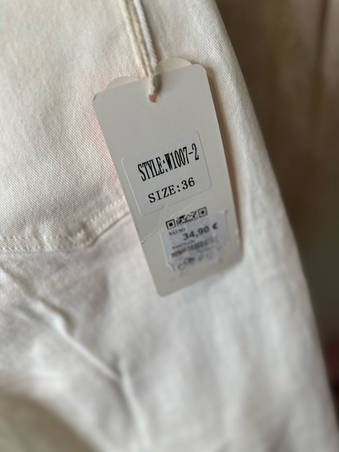 Jean blanc motif - photo numéro 6