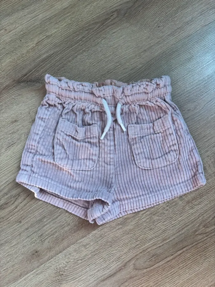 Short velours rose Kiabi
