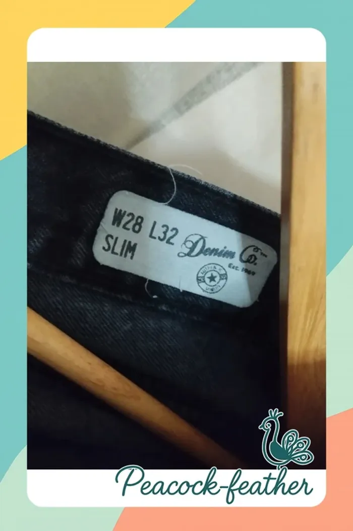 Jean slim noir w28/ l32 - photo numéro 2