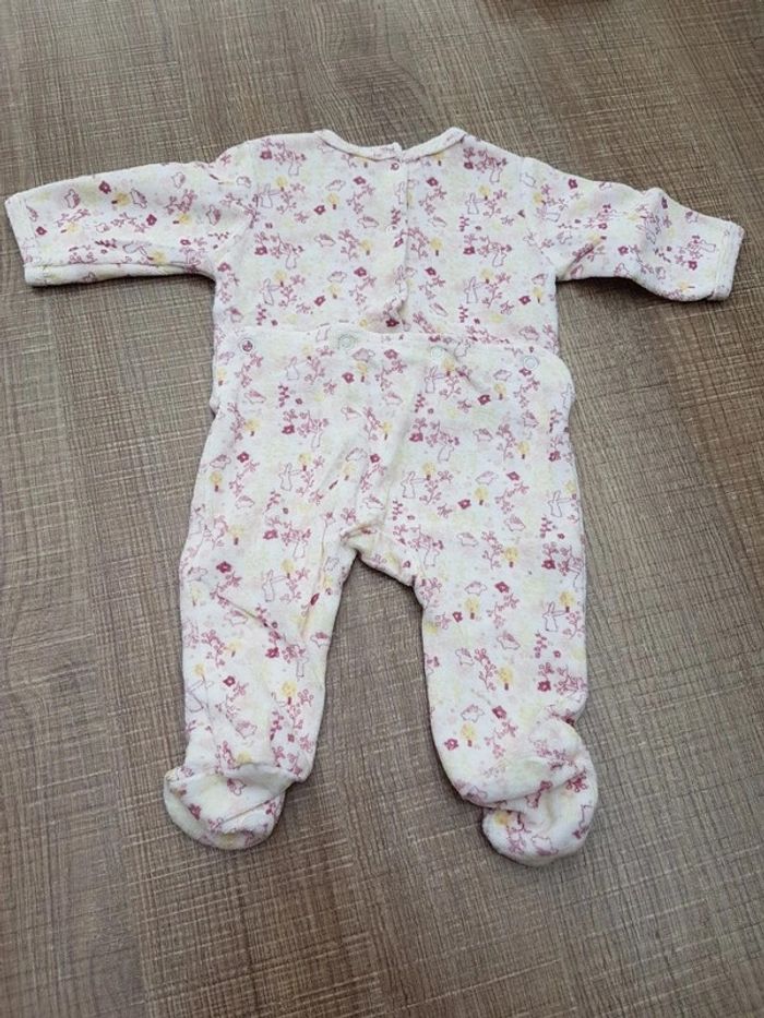 Lot 2 pyjamas velours Vertbaudet 1 mois - photo numéro 3