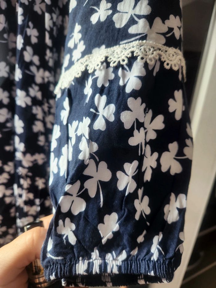 Robe longue bleu marine et blanche - photo numéro 6