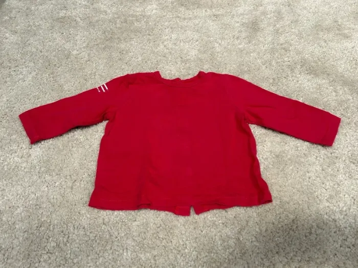 Demi-saison - Haut rouge à manches longues mixte - 12mois