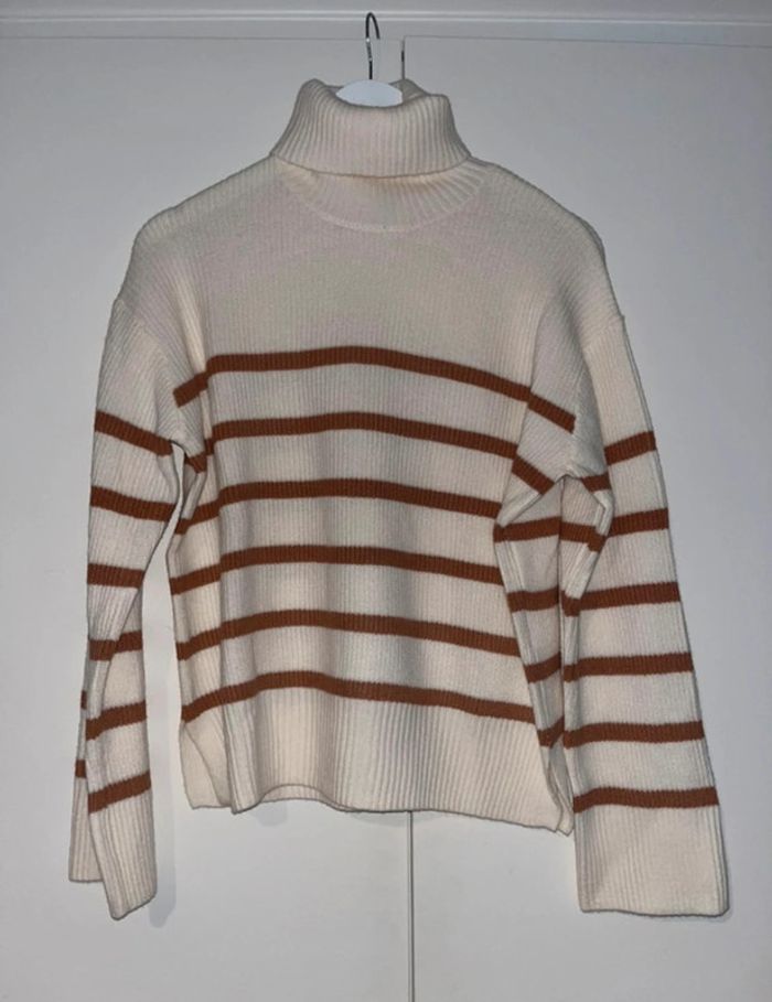 pull col roule marinière