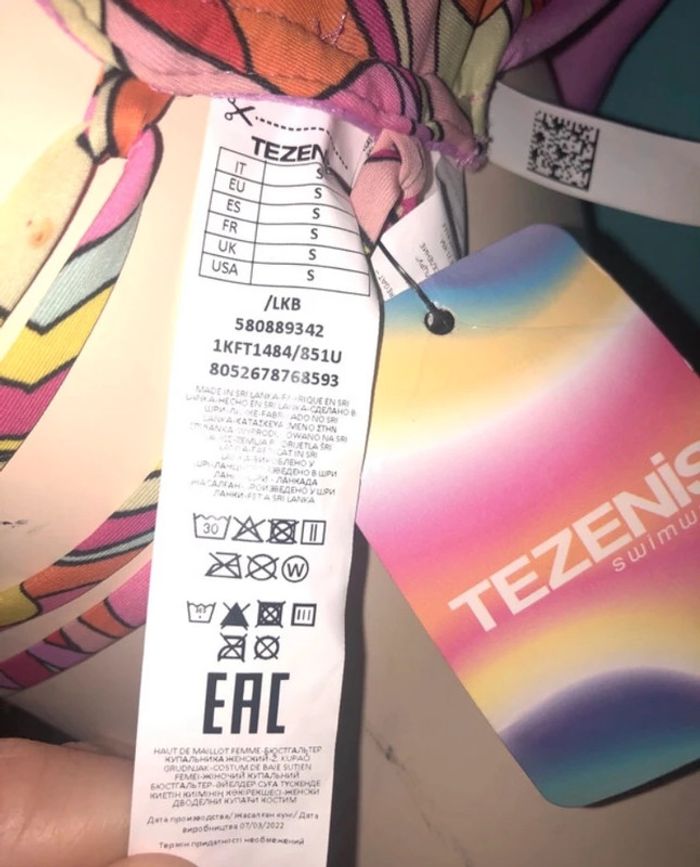 Maillot de bain bikini 💕 taille S 36 tezenis neuf avec étiquette - photo numéro 6