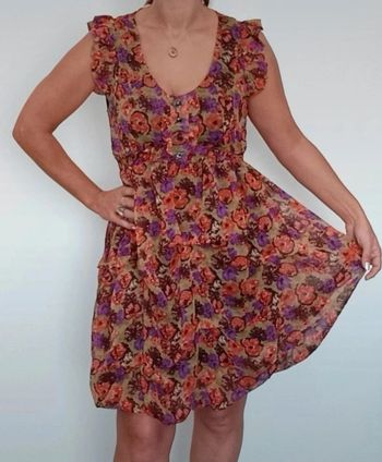 Robe d été volantée fleurie neuve taille unique