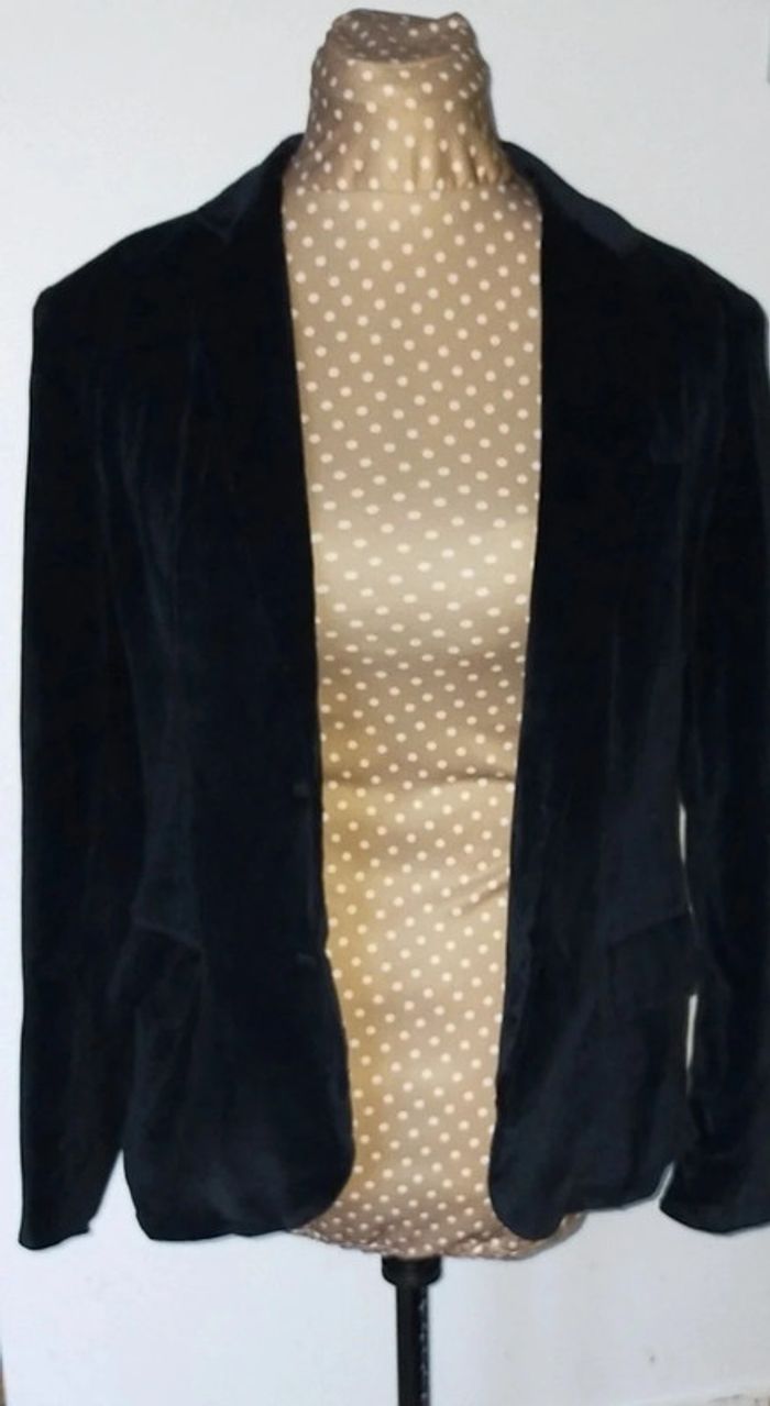 Veste femme noire vintage Grand Tier en coton, taille M, excellent état - photo numéro 10