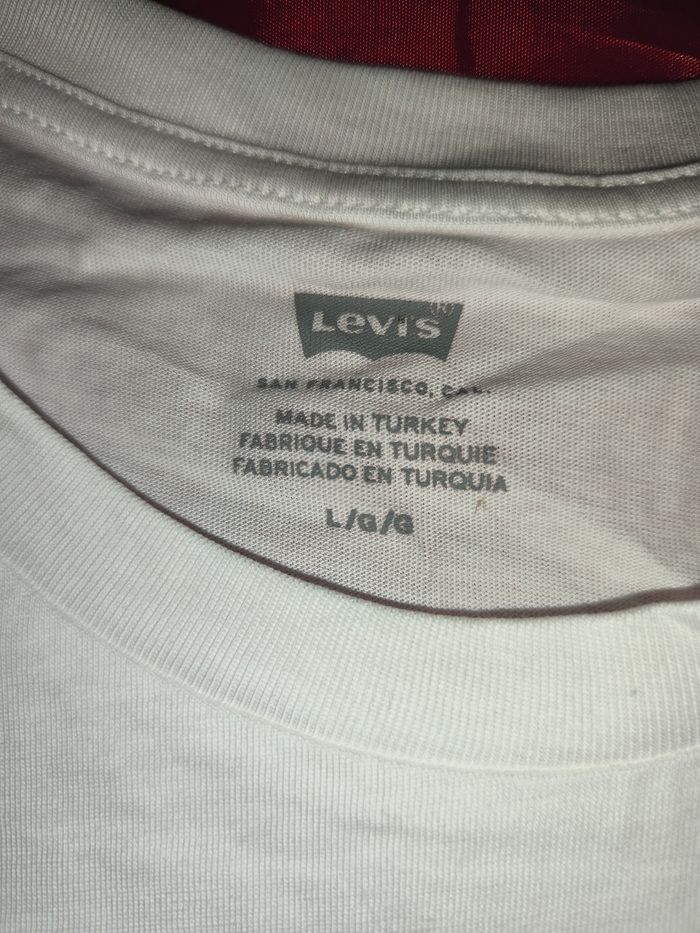 T-shirt blanc Levi's taille L Mixte - photo numéro 3
