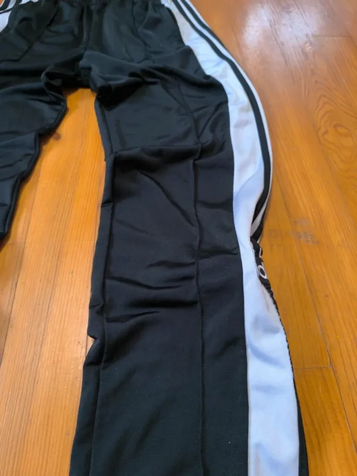 Pantalon Adidas - Adibreak - à boutons - Noir, blanc - Taille S - photo numéro 5
