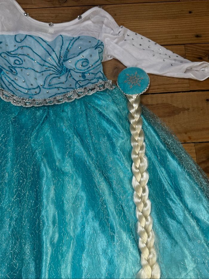 Déguisement reine des neiges taille 100 - photo numéro 4