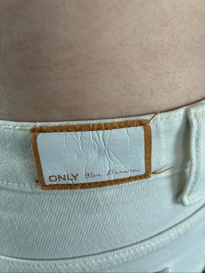 Pantalon jeans crème - photo numéro 4