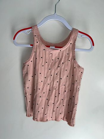Débardeur rose à pois noir - 5 ans - Kiabi