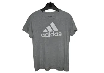 Adidas Amplifier Tee XL – T-shirt Gris Logo Blanc