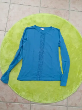 Tee-shirt ML bleu DPAM taille 12 ans