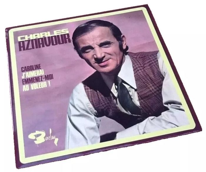 Vinyle 45 tours Charles Aznavour Caroline (1968) Barclay 71237 - photo numéro 2