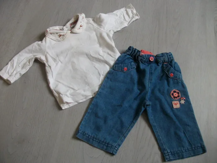 Lot de 4 tenues bébé fille 3 mois TBE - photo numéro 3