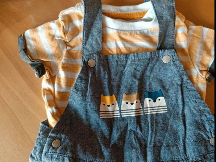 Salopette et tee shirt 🦊 - photo numéro 2