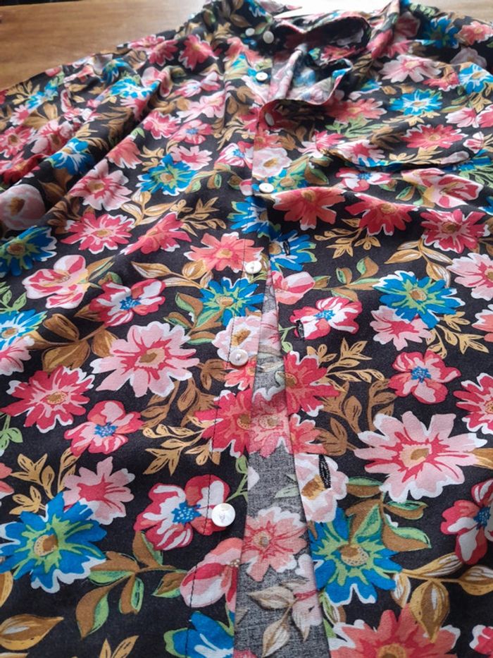 Chemise vintage manche courte fleurie wing Wonder woman - photo numéro 10