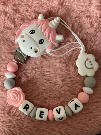 Attache tétine licorne