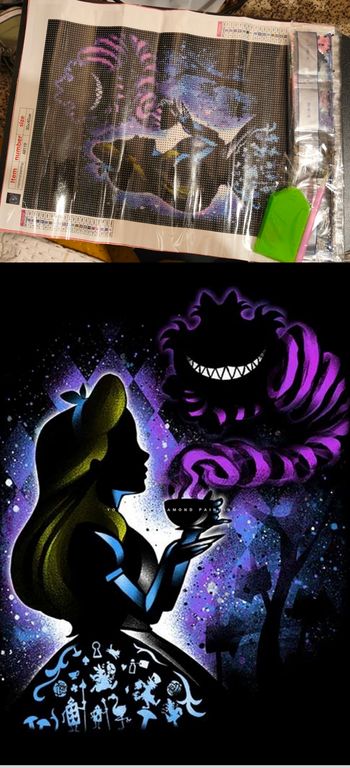 Diamant paint Disney Alice au pays des merveilles 30x40.