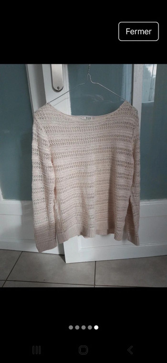 Pull ajouré beige 38 - photo numéro 5