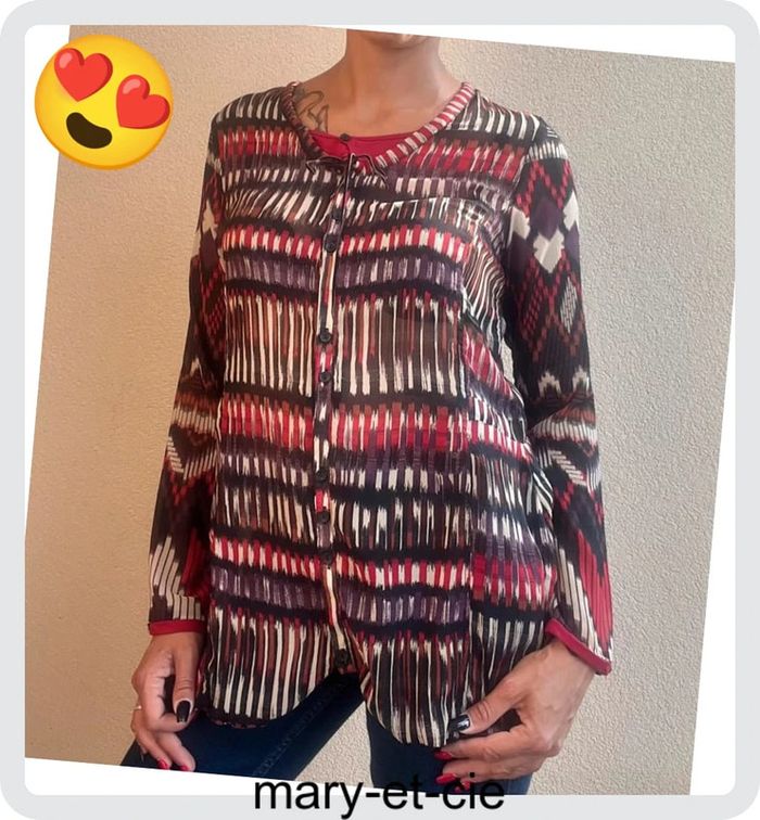 SOLDÉ - Tunique fluide, manches longues, taille 40