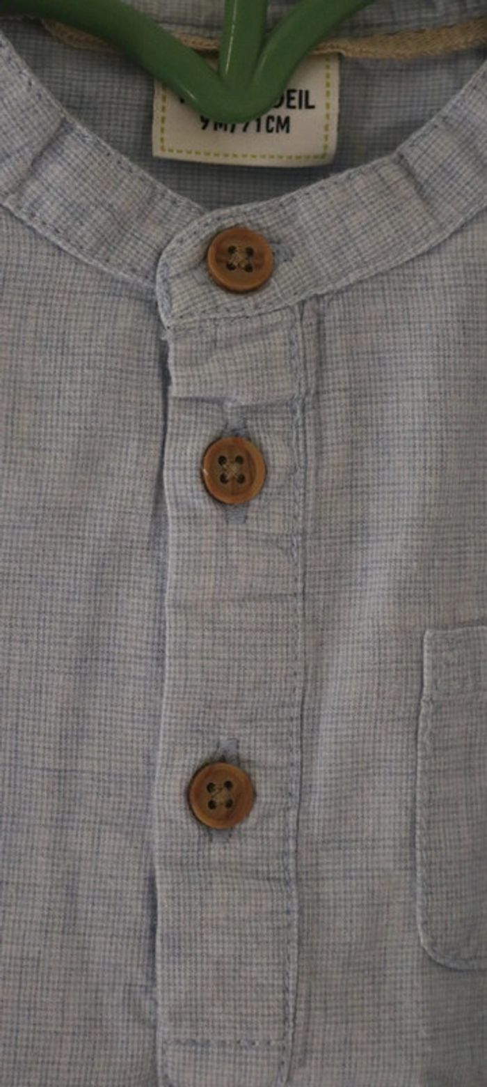 Ensemble haut Vertbaudet et chemise/pantalon/gilet Tape à l'oeil 9 mois - photo numéro 11